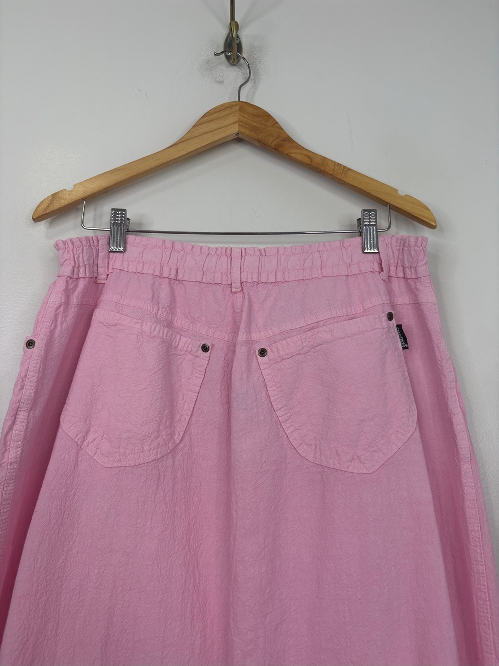 Ezze Wear Skirt Womens Large Light Pink Cotton Gauze A Line Midi Made in Canada - Picture 4 of 13